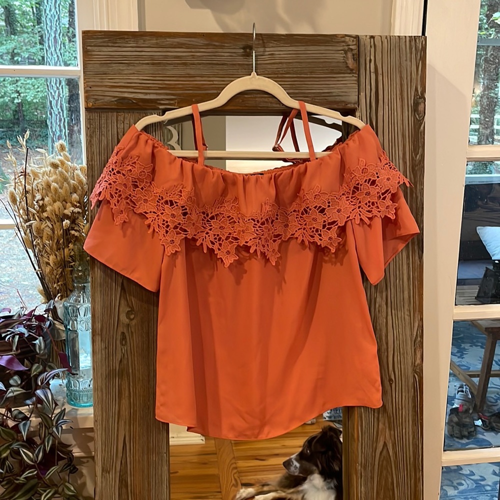 Beautiful off the should shirt with straps